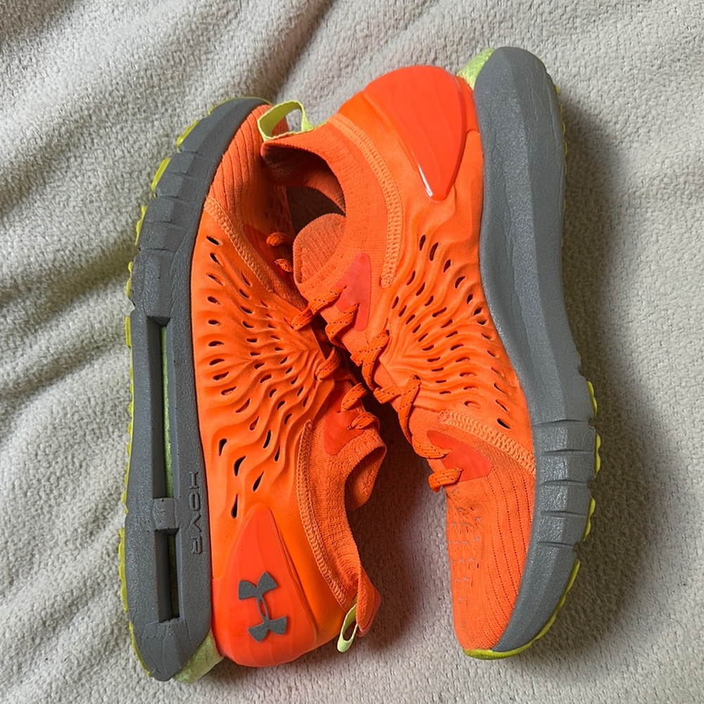 Under Armour Orange and Gray HOVR with Breathable Knit Upper